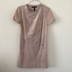 BCBG SUEDE DRESS IN BLUSH